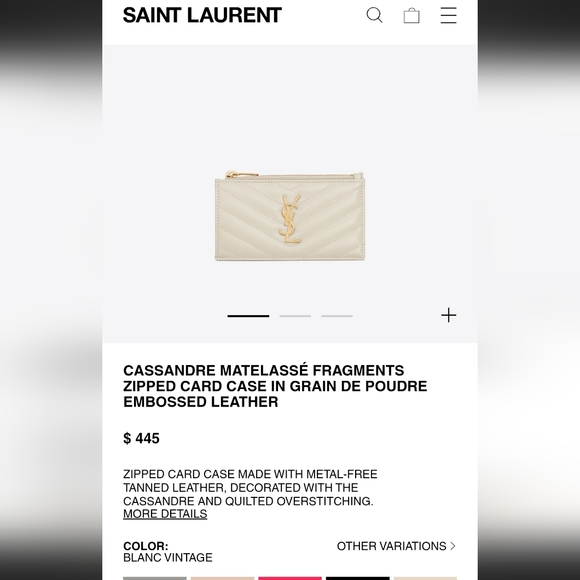 Authentic Pre-owned Yves Saint Laurent Cassandre Fragments Card Case - Picture 11 of 12